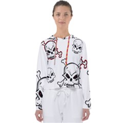 Illustration Vector Skull Women s Slouchy Sweat by Mariart
