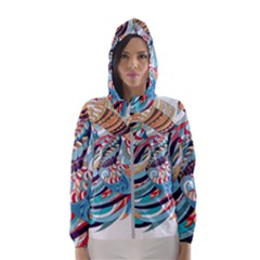 Goat Sheep Ethnic Hooded Windbreaker (women) by Mariart