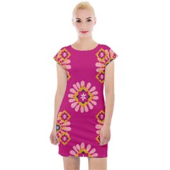 Morroco Tile Traditional Cap Sleeve Bodycon Dress by Mariart
