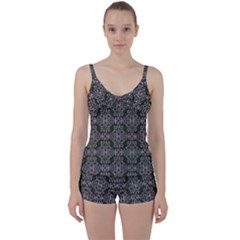 Line Geometry Tie Front Two Piece Tankini by Mariart