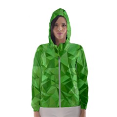 Mosaic Tile Geometrical Abstract Hooded Windbreaker (women) by Mariart