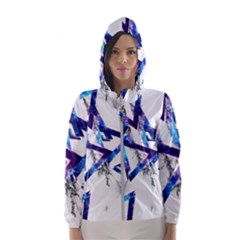 Metal Triangle Hooded Windbreaker (women) by Mariart