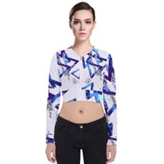 Metal Triangle Long Sleeve Zip Up Bomber Jacket by Mariart