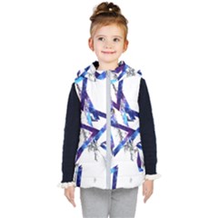 Metal Triangle Kids  Hooded Puffer Vest by Mariart