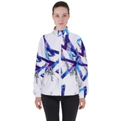 Metal Triangle High Neck Windbreaker (women) by Mariart