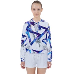 Metal Triangle Women s Tie Up Sweat by Mariart