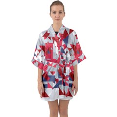 Technology Triangle Quarter Sleeve Kimono Robe by Mariart