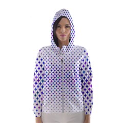 Star Curved Background Geometric Hooded Windbreaker (women) by Mariart