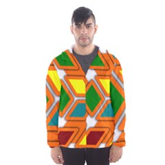 Shape Plaid Hooded Windbreaker (men) by Mariart