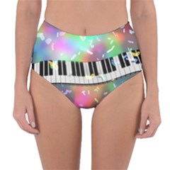 Piano Keys Music Colorful Reversible High-waist Bikini Bottoms by Mariart