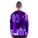 Purple Stars Pattern Shape Hooded Windbreaker (Men) View2