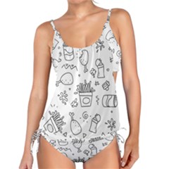 Set Chalk Out Scribble Collection Tankini Set by Pakrebo