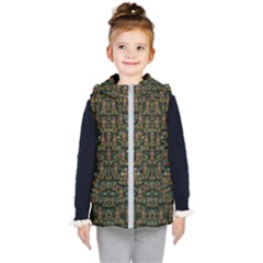 Love My Leggings And Top Ornate Pop Art`s Collage Kids  Hooded Puffer Vest by pepitasart