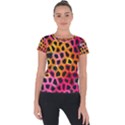 Mosaic Structure Pattern Background Short Sleeve Sports Top  View1