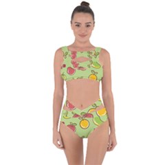 Seamless Fruit Bandaged Up Bikini Set 