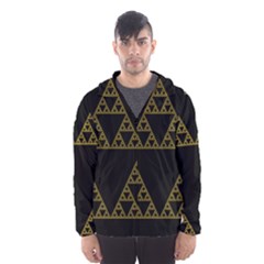 Sierpinski Triangle Chaos Fractal Hooded Windbreaker (men) by Alisyart