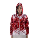 Red Pomegranate Fried Fruit Juice Hooded Windbreaker (Women) View1