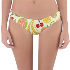 Seamless Pattern Fruit Reversible Hipster Bikini Bottoms by Mariart