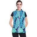 Tropical Greens Leaves Banana Women s Puffer Vest View1
