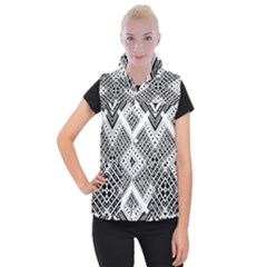 Pattern Tile Repeating Geometric Women s Button Up Vest by Pakrebo