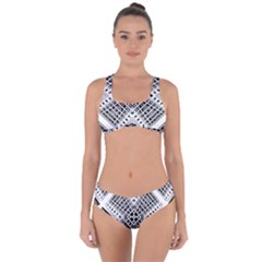 Pattern Tile Repeating Geometric Criss Cross Bikini Set by Pakrebo