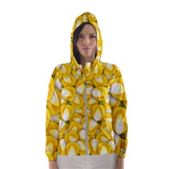 Pattern Background Corn Kernels Hooded Windbreaker (women) by Pakrebo