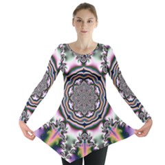 Pattern Abstract Background Art Long Sleeve Tunic  by Pakrebo