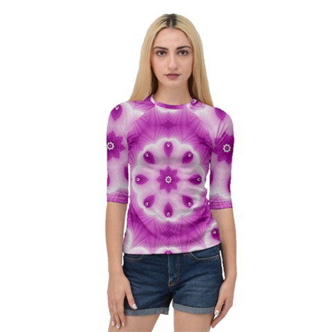 Pattern Abstract Background Art Purple Quarter Sleeve Raglan Tee by Pakrebo