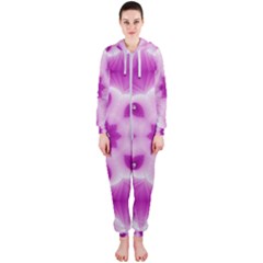 Pattern Abstract Background Art Purple Hooded Jumpsuit (ladies)  by Pakrebo