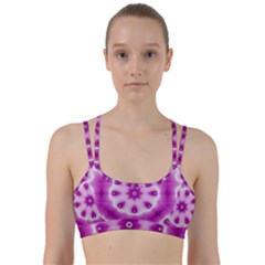 Pattern Abstract Background Art Purple Line Them Up Sports Bra by Pakrebo