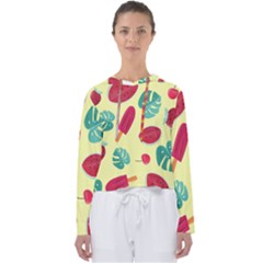 Watermelon Leaves Strawberry Women s Slouchy Sweat by Pakrebo