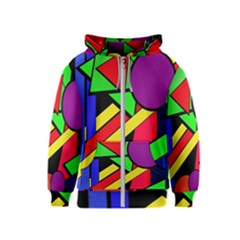 Background Color Art Pattern Form Kids  Zipper Hoodie by Pakrebo