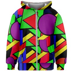 Background Color Art Pattern Form Kids  Zipper Hoodie Without Drawstring by Pakrebo