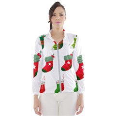 Christmas Stocking Candle Windbreaker (women) by Mariart