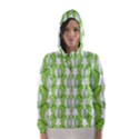 Herb Ongoing Pattern Plant Nature Hooded Windbreaker (Women) View1
