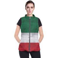 Flag Patriote Quebec Patriot Red Green White Grunge Separatism Women s Puffer Vest by Quebec