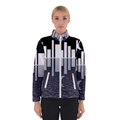 Cityscape City Waterfront Winter Jacket by Alisyart