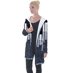 Cityscape City Waterfront Longline Hooded Cardigan by Alisyart