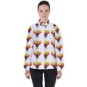 Turkey Thanksgiving Background High Neck Windbreaker (Women) View1