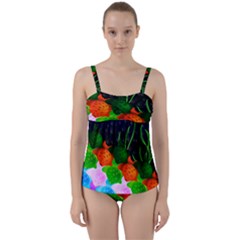 Pattern Fishes Escher Twist Front Tankini Set by Mariart