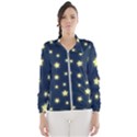 Stars Night Sky Background Windbreaker (Women) View1