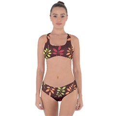 Leaves Foliage Pattern Design Criss Cross Bikini Set by Mariart