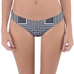 Construction Background Geometric Reversible Hipster Bikini Bottoms by Pakrebo
