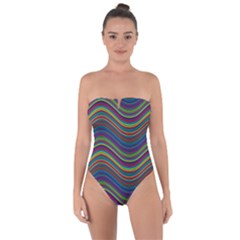Decorative Ornamental Abstract Tie Back One Piece Swimsuit by Pakrebo