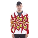 Pattern Tile Decorative Design Star Hooded Windbreaker (Men) View1