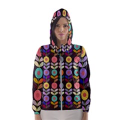 Zappwaits Flowers Hooded Windbreaker (women) by zappwaits