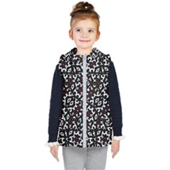 Bold Boho Ethnic Print Kids  Hooded Puffer Vest by dflcprintsclothing