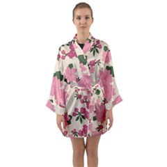 Floral Vintage Flowers Wallpaper Long Sleeve Kimono Robe by Mariart