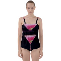 Cosmo Cocktails Twist Front Tankini Set by StarvingArtisan
