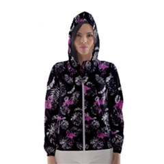 Flamingo Pattern Hooded Windbreaker (women) by Valentinaart